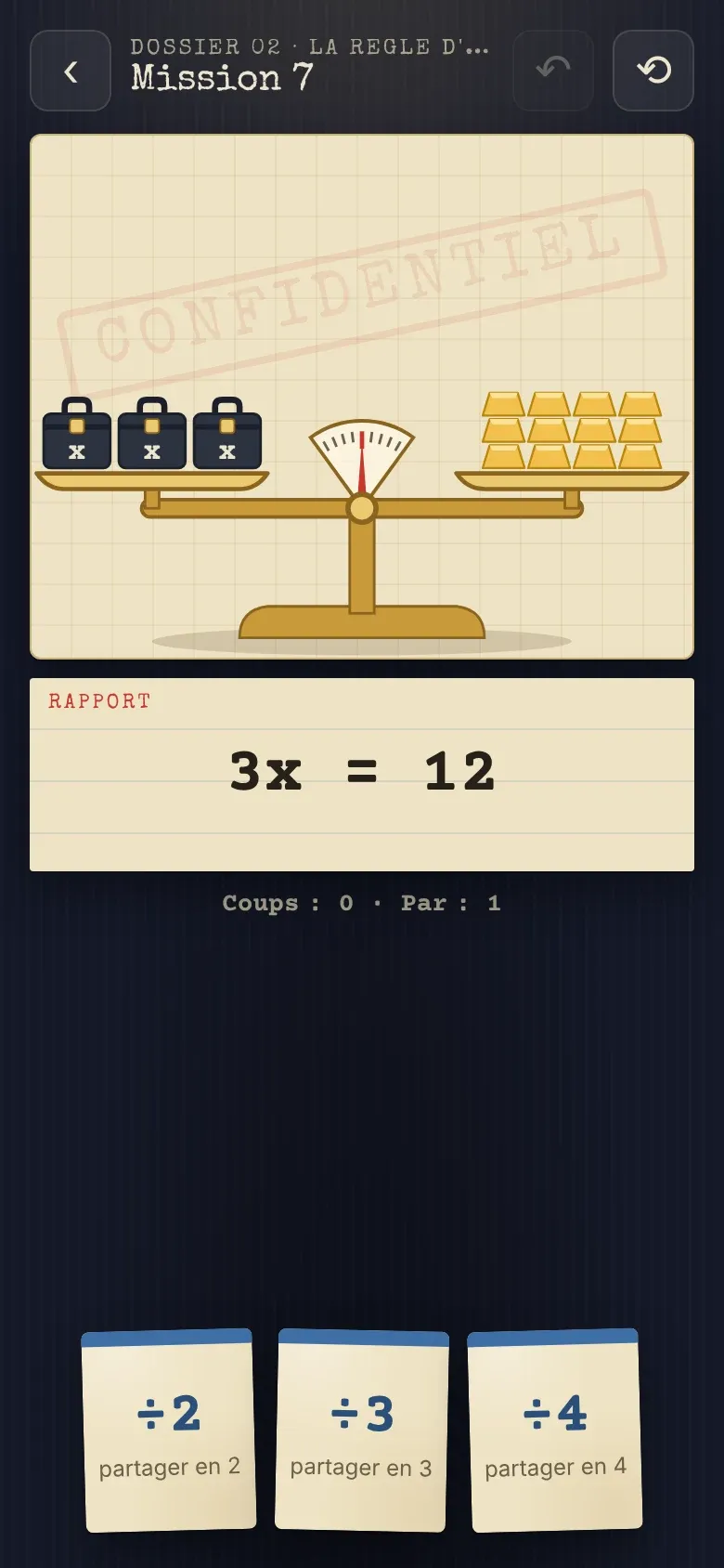 Capture de Mission Inconnue sur téléphone